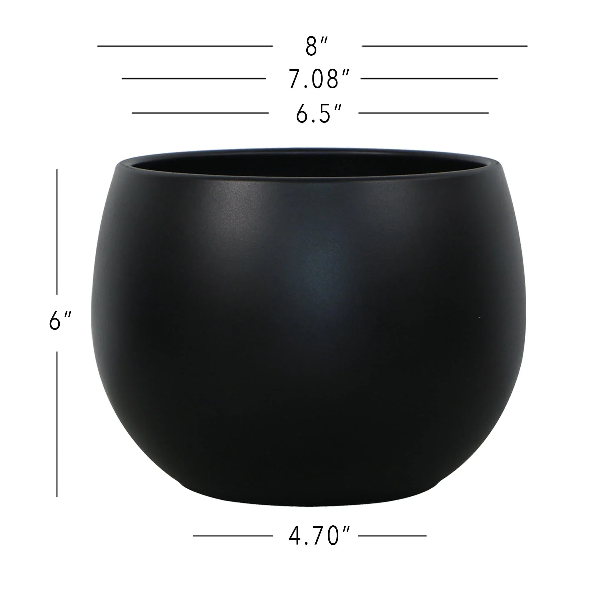Mainstays Jordan 8" x 8" x 6" Medium Round Resin Planter