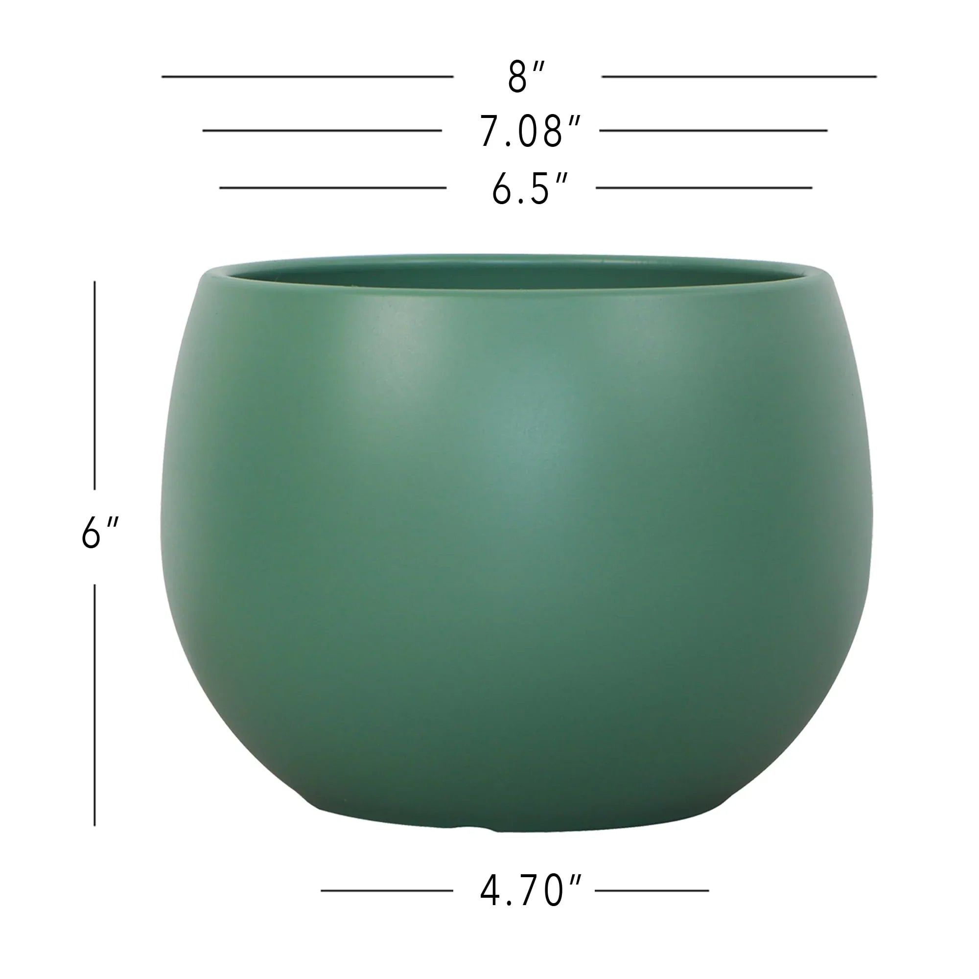 Mainstays Jordan 8" x 8" x 6" Medium Round Resin Planter