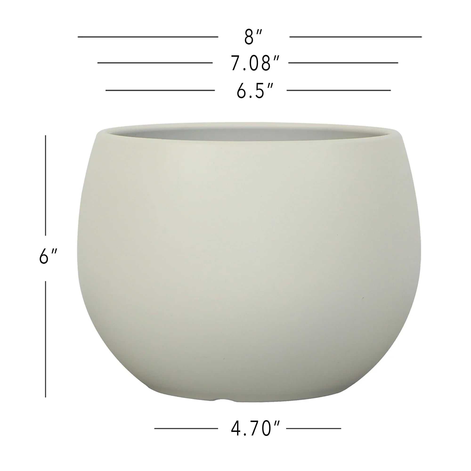 Mainstays Jordan 8" x 8" x 6" Medium Round Resin Planter
