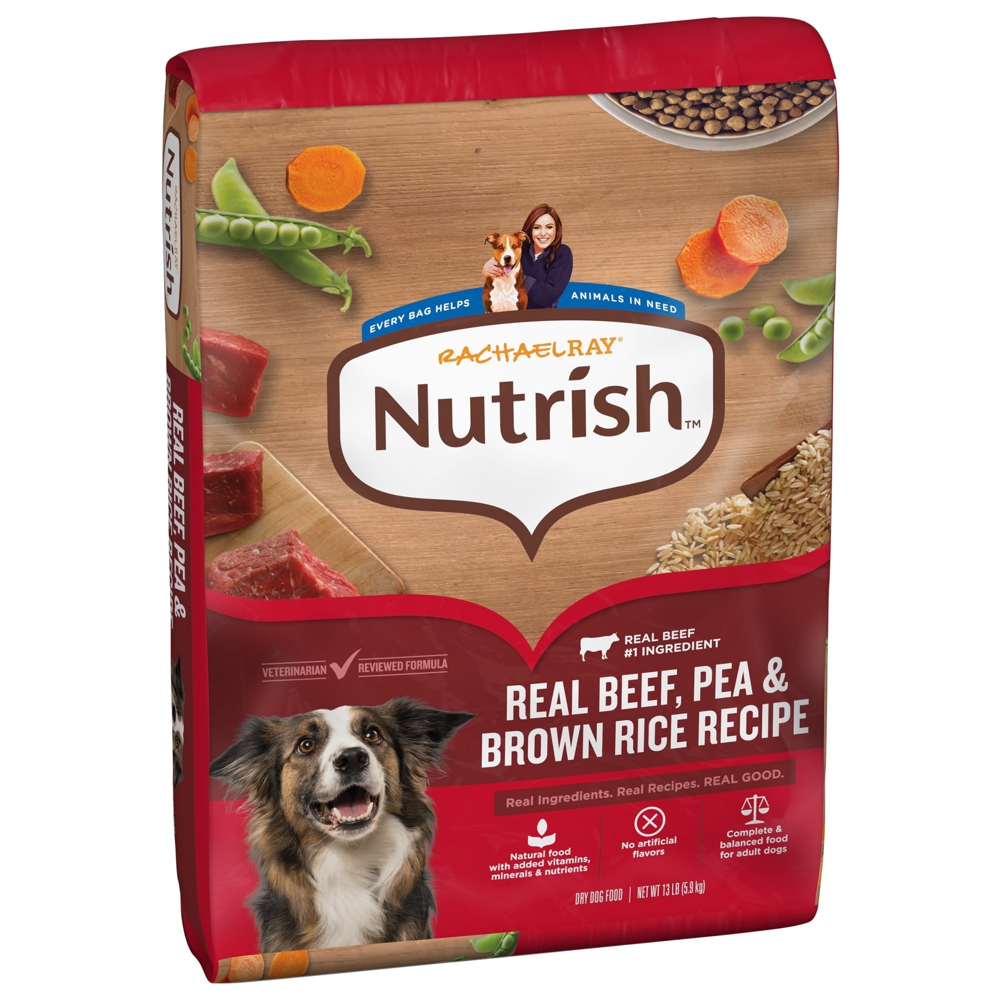 Rachael Ray Nutrish Adult Dry Dog Food Real Beef, Pea & Brown Rice Recipe
