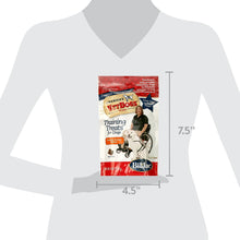 Dog training treat pouch (7.5 in shown), red/white Bil-Jac, front label view