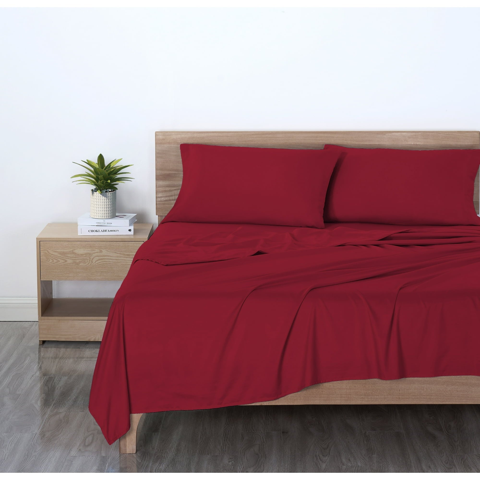 Mainstays Basic Value Microfiber Bed Sheet Set, 4 Piece