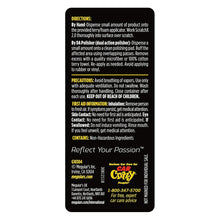 ScratchX bottle label with directions, precautions, and product information