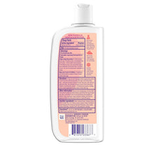 Acne toner bottle back label view with Drug Facts text and barcode