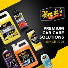 Meguiar’s Premium car care product lineup featuring bottles and waxes
