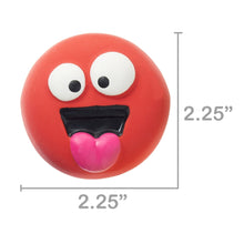 Red round squeaky buddy dog toy ball with size 2.25 in