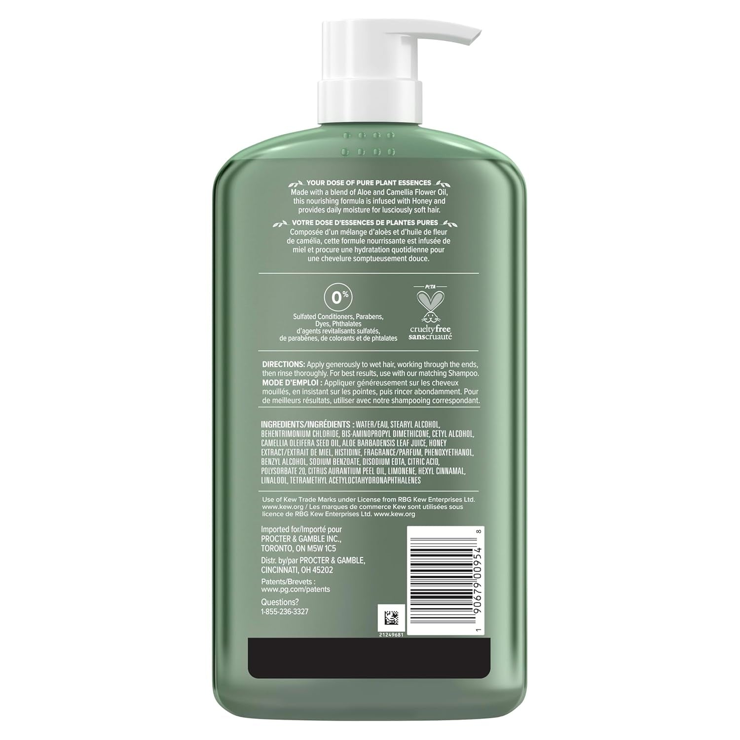 Herbal Essences Honey Daily Moisture Conditioner, Protects and Nourishes Dry Hair, Hydrating Conditioner with Certified Camellia Oil and Aloe Vera, Moisturizing and Safe For All Hair Types, 33.8oz
