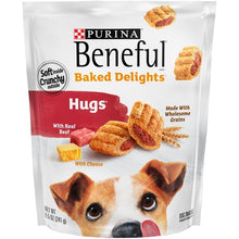 Purina Beneful Baked Delights Hugs dog treats pouch with real beef and cheese
