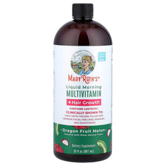 MaryRuth's, Liquid Morning Multivitamin + Hair Growth, Dragon Fruit Melon, 30 fl oz (887 ml) - USA MEGA SHOP