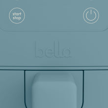 Front panel of Surf blue air fryer with start/stop controls and brand logo