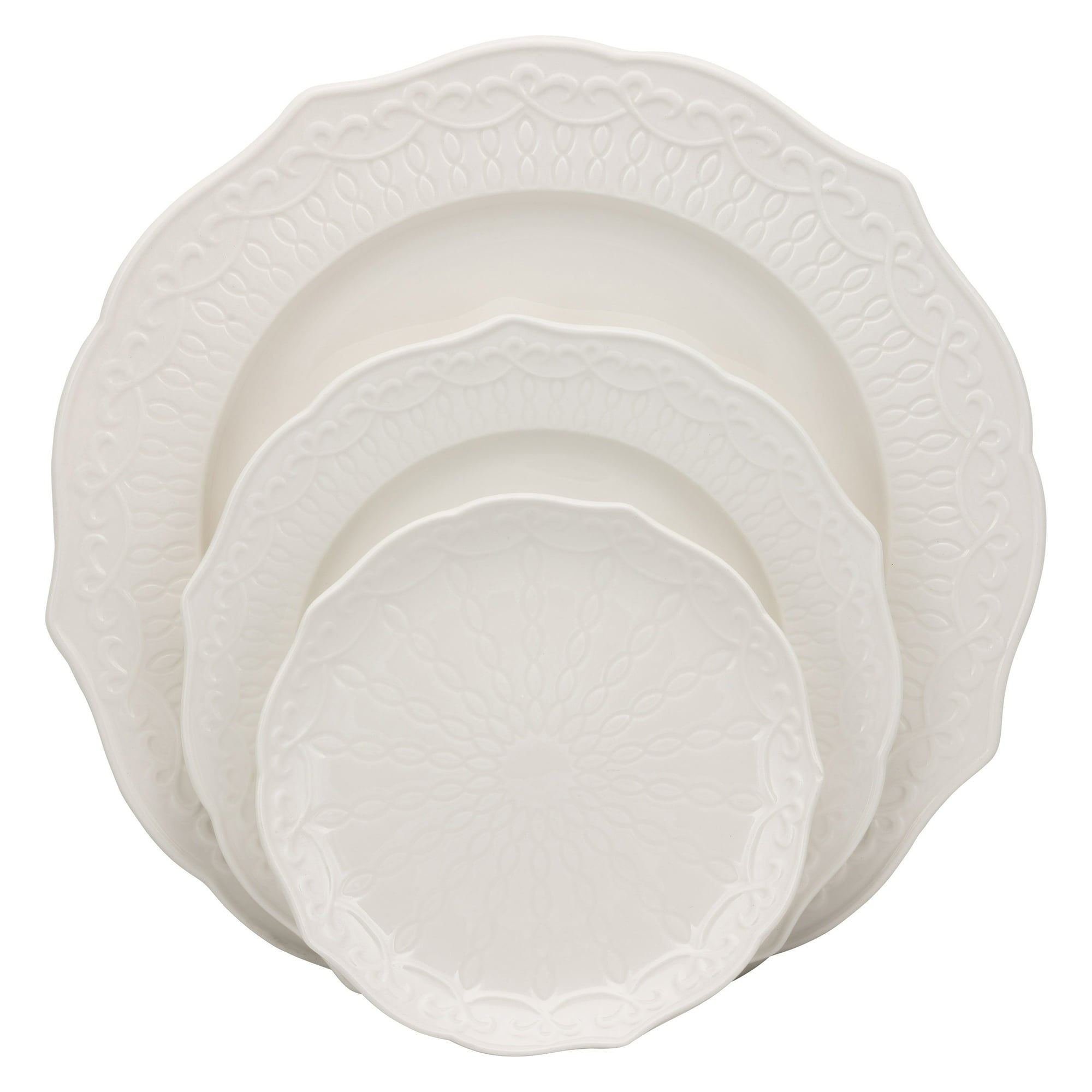 10 Strawberry Street Ever Porcelain 6" Bread & Butter Plate, Set of 6, White