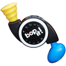 Bop It! micro series electronic game toy with circular pop panel, yellow lever, blue base