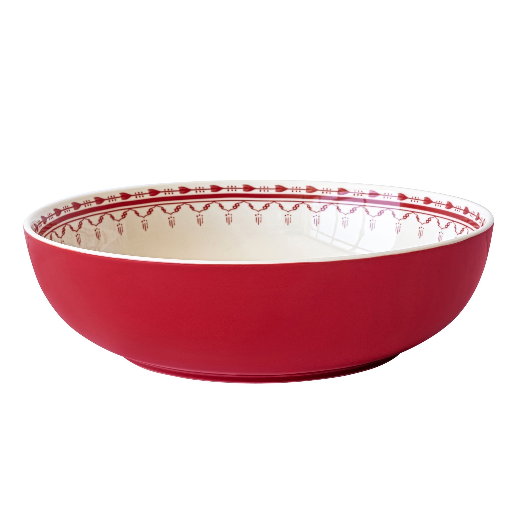 Sofia Home Red Stoneware Serve Bowl