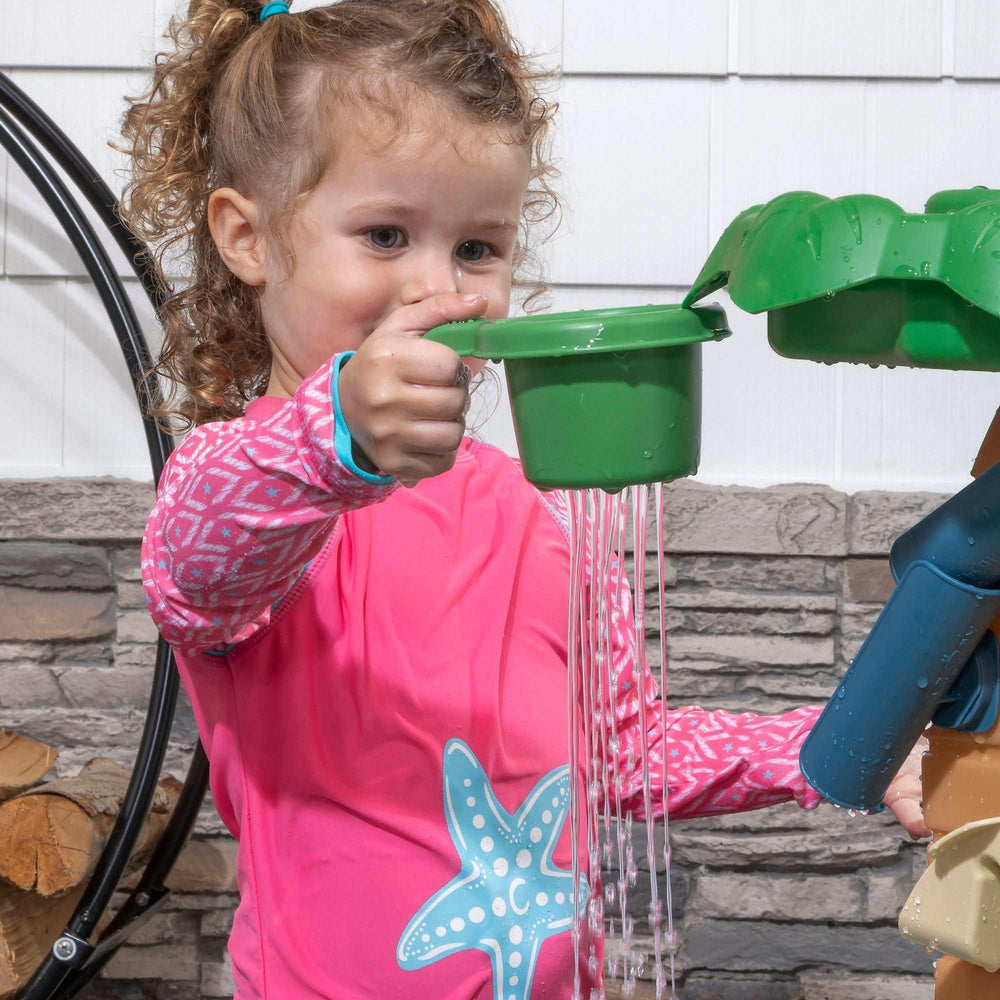 Step2 Dino Showers Multi-Color Plastic Water Table for Toddlers with 13-Piece Playset - USA MEGA SHOP