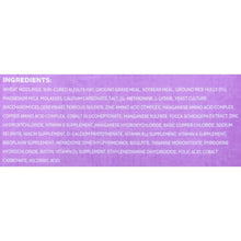 Rabbit pellets ingredients list text panel