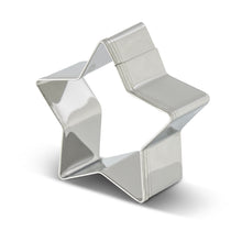 Five-point star-shaped stainless steel cookie cutter with sharp edges