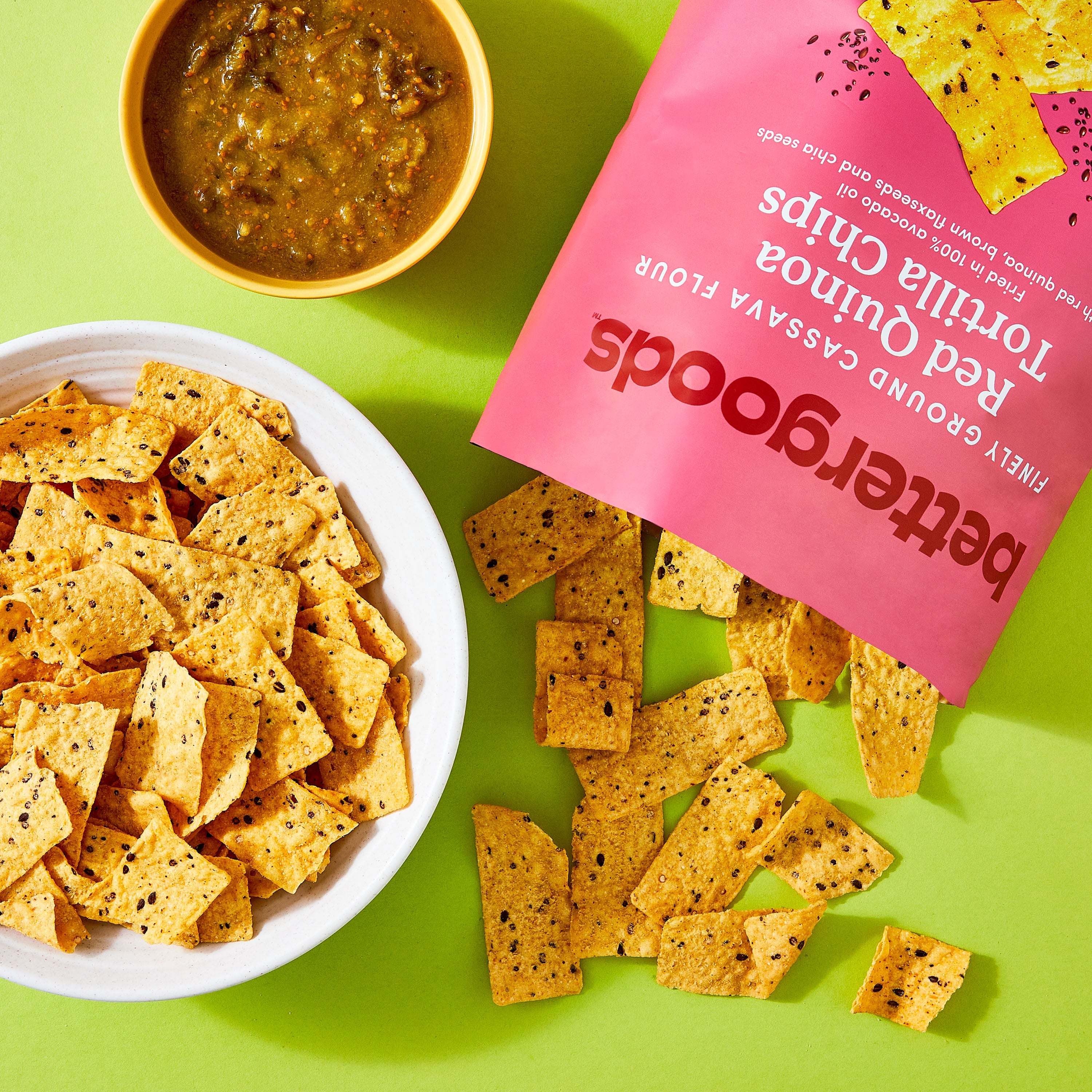 bettergoods Finely Ground Cassava Flour Red Quinoa Tortilla Chips, 10 oz