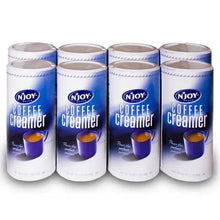 N'Joy coffee creamer canisters, blue and white, multipack of 8