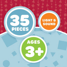 Toy cart badges: 35 pieces, light & sound, ages 3+