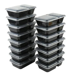 Mainstays 15 Pack 2 Compartment Meal Prep Food Storage Containers