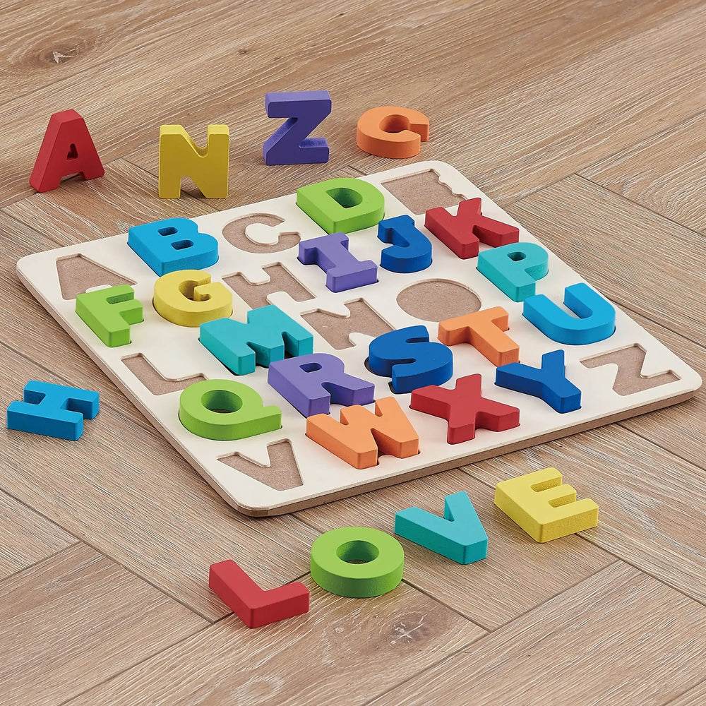Spark Create Imagine Wooden Alphabet Puzzle, Baby and Toddler Toys for Children Ages 18 Months - USA MEGA SHOP