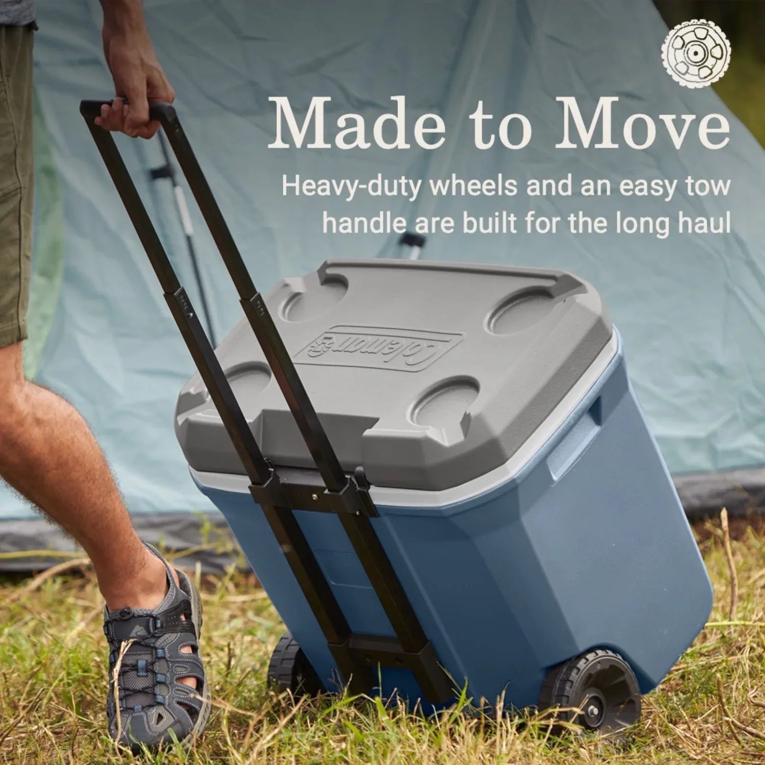Coleman 316 Series 60QT Hard Chest Wheeled Cooler, Lakeside Blue - USA MEGA SHOP