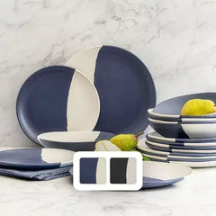 Member'S Mark 18-Piece Bamboo Melamine Dinnerware Set (Assorted Colors)