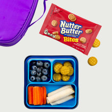 Nutter Butter bites snack pack with assorted items in a blue divider tray