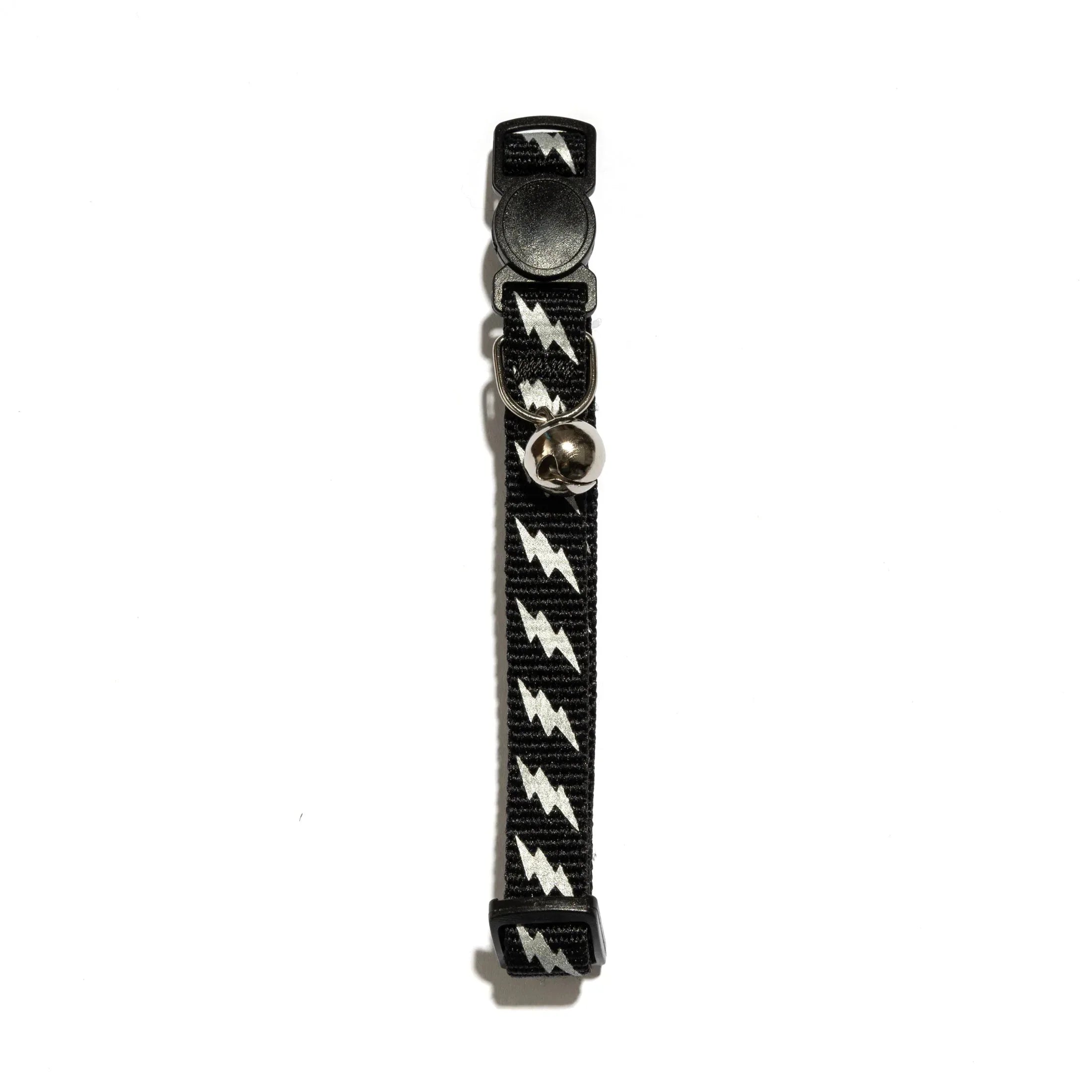 Vibrant Life, Reflective Lighting Bolt Breakaway Fashion Cat Collar, Black, One Size Fits Most - USA MEGA SHOP