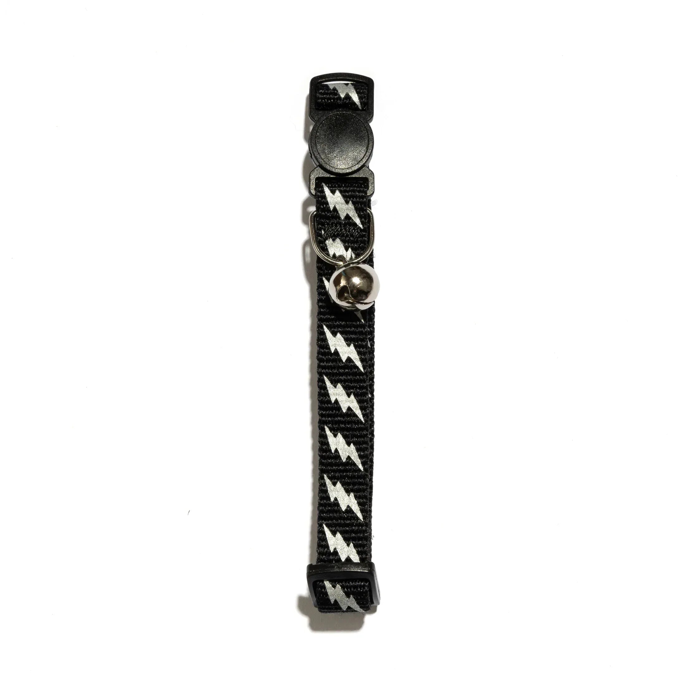 Vibrant Life, Reflective Lighting Bolt Breakaway Fashion Cat Collar, Black, One Size Fits Most