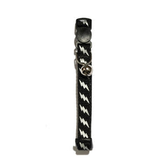 Vibrant Life, Reflective Lighting Bolt Breakaway Fashion Cat Collar, Black, One Size Fits Most