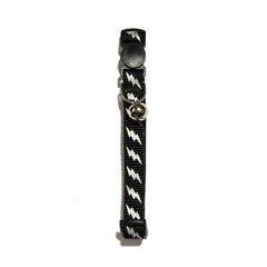 Vibrant Life, Reflective Lighting Bolt Breakaway Fashion Cat Collar, Black, One Size Fits Most - USA MEGA SHOP