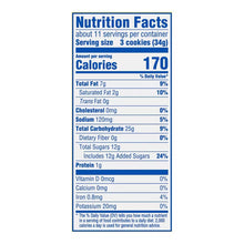 Nutrition Facts panel for Golden OREO sandwich cookies, serving size and calories