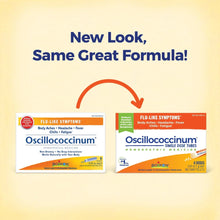 Boiron Oscillococcinum packaging comparison showing new look, same formula