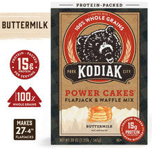 Kodiak buttermilk power cakes mix box with protein-per-serving badge