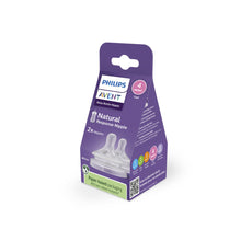 Bottle nipple 2-pack blister package for Natural Response, Flow 4 fast, purple
