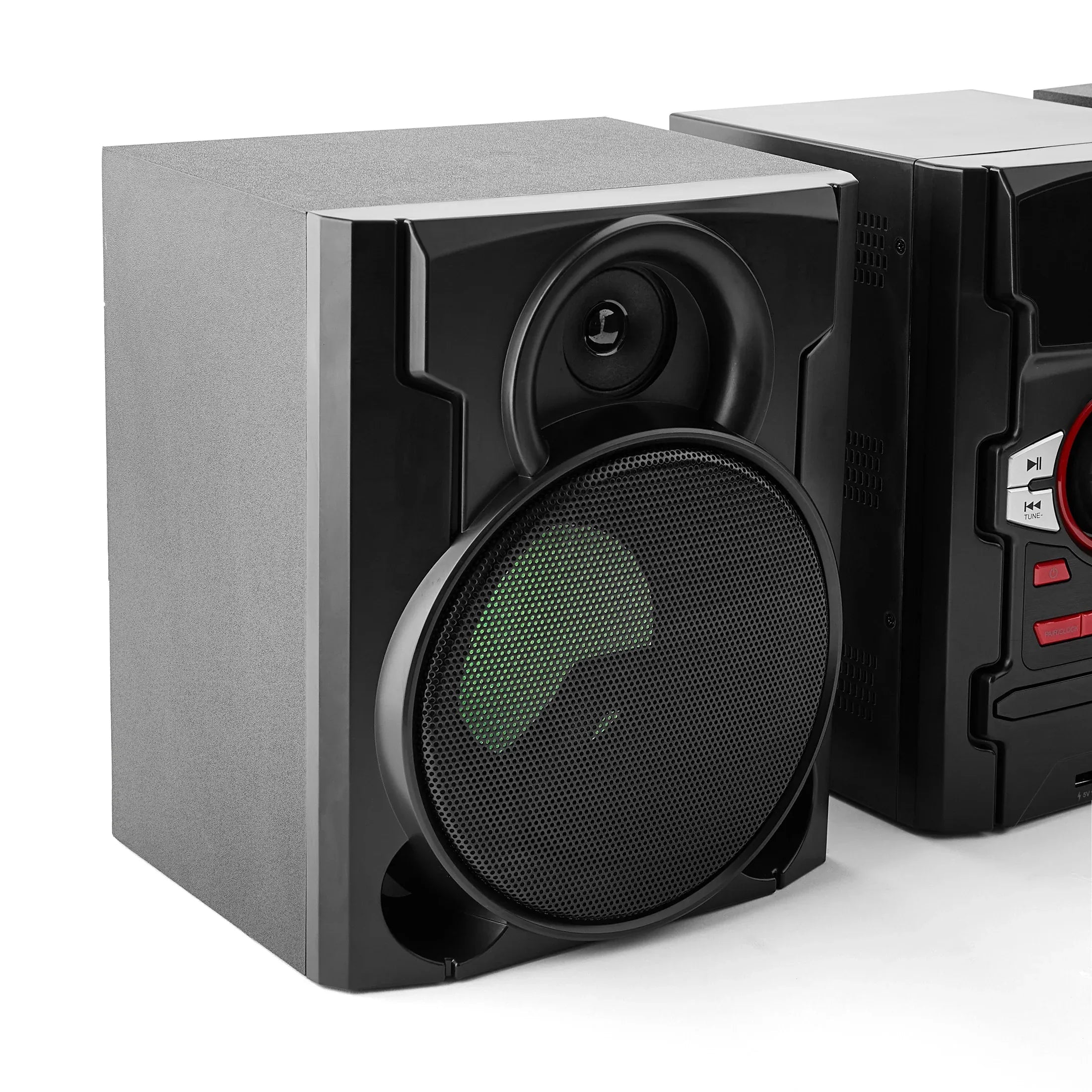 Onn. 100W CD Stereo System with Bluetooth and USB Charging Port