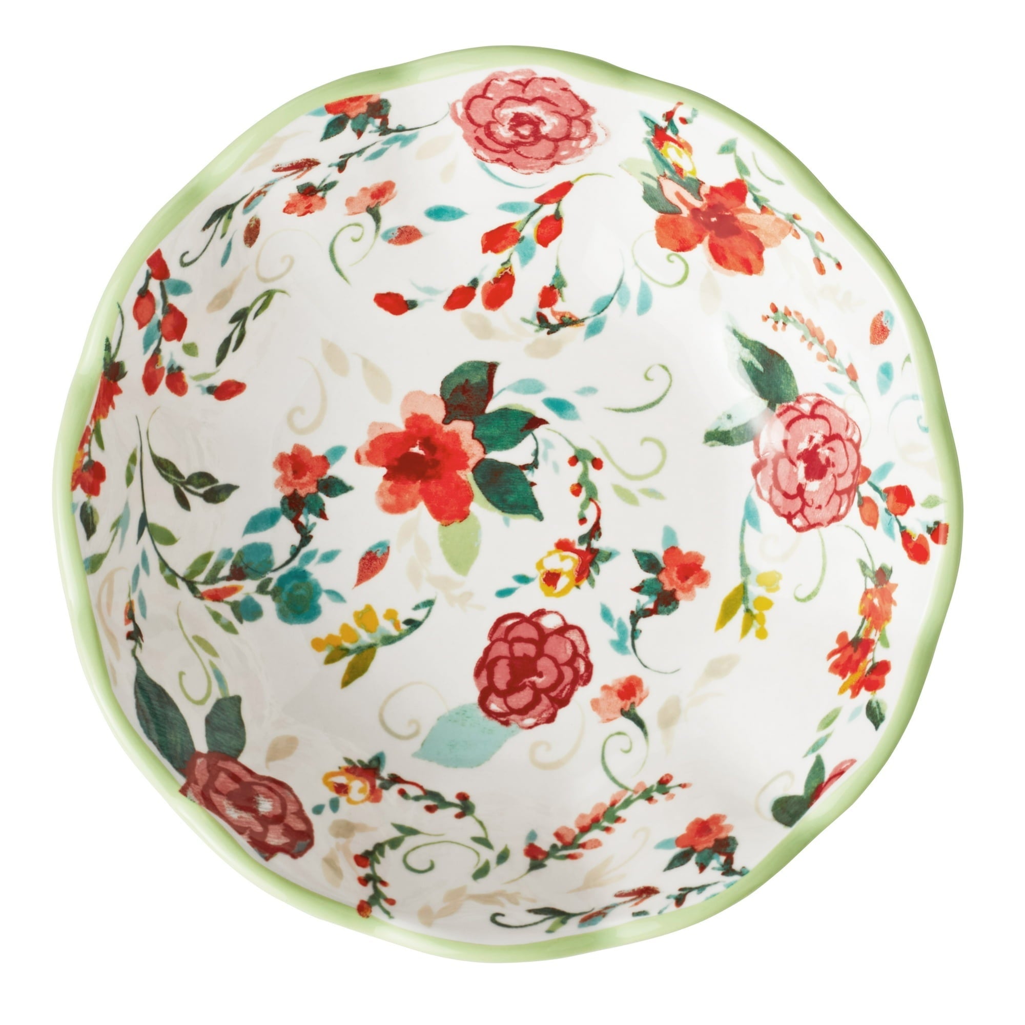 The Pioneer Woman Painted Meadow Green 4-Piece Ceramic Pasta Bowl Set