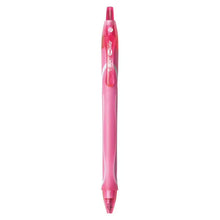 Pink BIC gel pen with medium tip, transparent grip and click end