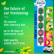 Febreze Car vent clip air fresheners, five-pack with three green and two pink clips