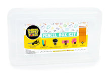School supply box kit pencil box kit case with “School Supplies” graphic on front