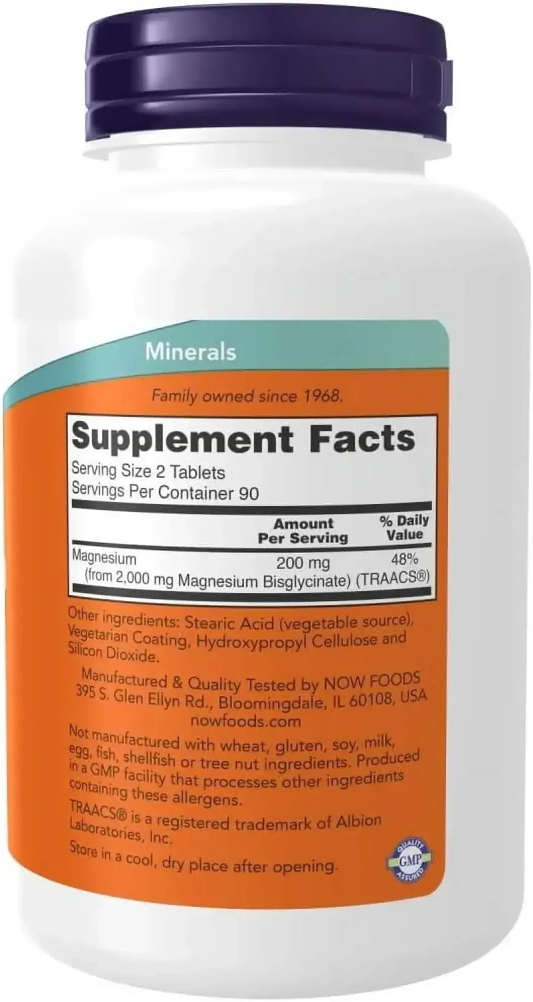 NOW Foods, Magnesium Glycinate, 180 Tablets (100 mg per Tablet)