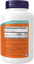 Magnesium glycinate supplement bottle back label with Supplement Facts table
