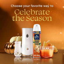 Glade automatic spray air freshener set with white dispenser, Pumpkin & Ginger refill, candle
