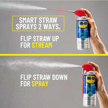 WD-40 Specialist white lithium grease spray can with red straw nozzle in hand