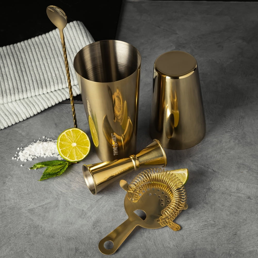 Thyme & Table Stainless Steel Gold Bar Tools, Set of 4