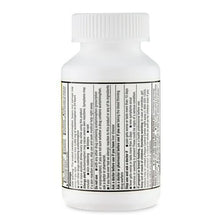 Pain reliever bottle back label with barcode and Drug Facts text