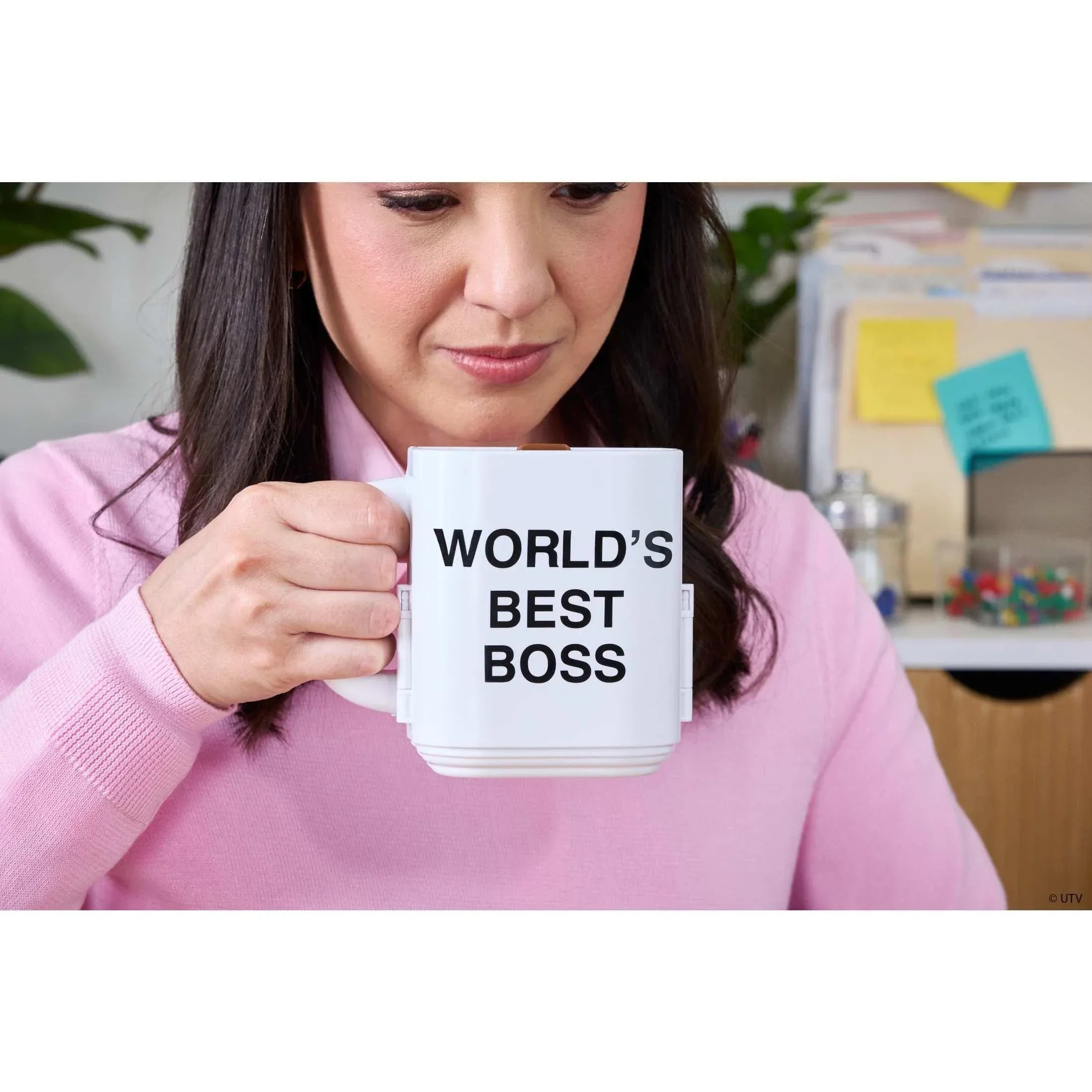 Polly Pocket x The Office Best Boss Mug Compact, Dunder Mifflin Character Set Collectible Toy - USA MEGA SHOP