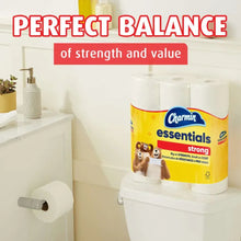 Charmin Essentials strong toilet paper Mega roll pack shown on package