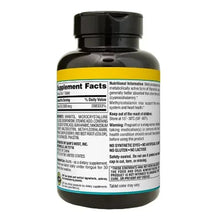 Vitamin B12 5000 mcg sublingual tablet bottle back label with Supplement Facts